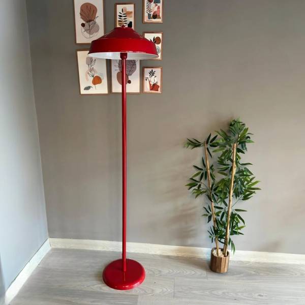 Stehleuchte Rovik Rot - Metall - 35 x 165 x 35 cm