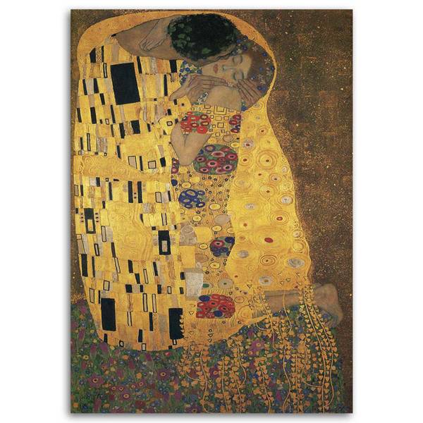 Wandbild der kuss – g. klimt 40 x 60 cm