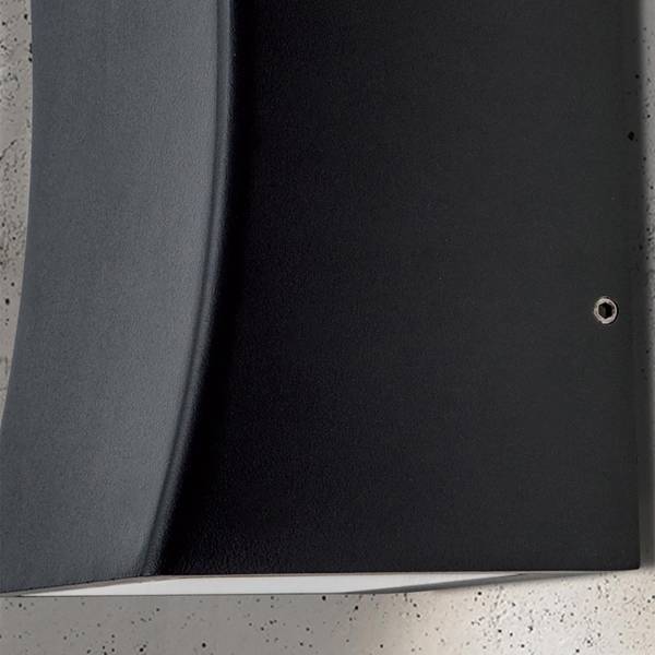 Außenwandleuchte NAOK Grau - Metall - 11 x 20 x 10 cm