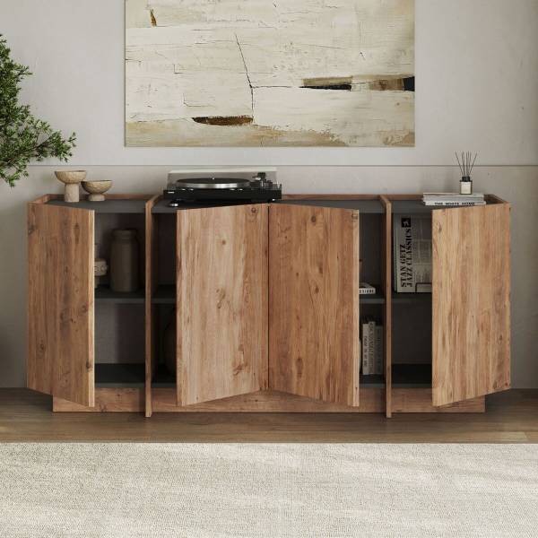 TV-Lowboard ARVEN Braun - Holzwerkstoff - 180 x 80 x 45 cm
