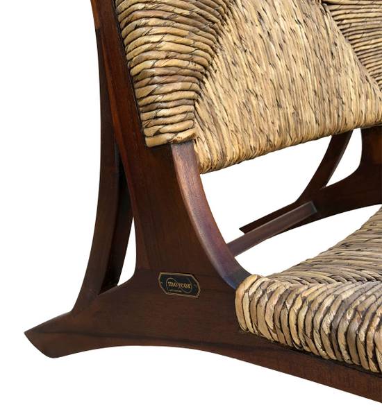 SESSEL AUS HOLZ UND PANDANO 60 x 83 x 75 Braun - Massivholz - 60 x 75 x 83 cm
