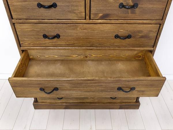 Kommode Rustyk 5_6 Braun - Kiefer - Stahl - 112 x 125 x 45 cm