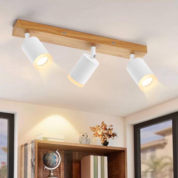 Deckenstrahler AQLEW Braun - Weiß - Tiefe: 41 cm