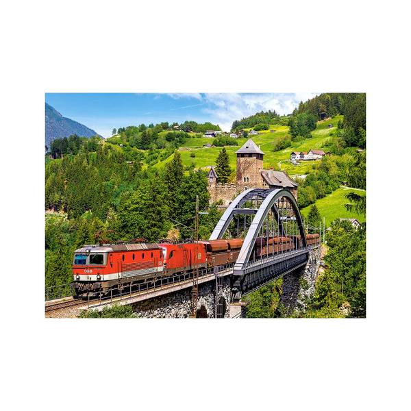 Puzzle 1000 Teile 'Dem Zug Folgen' - 69x47,8 Cm Motiv Puzzle