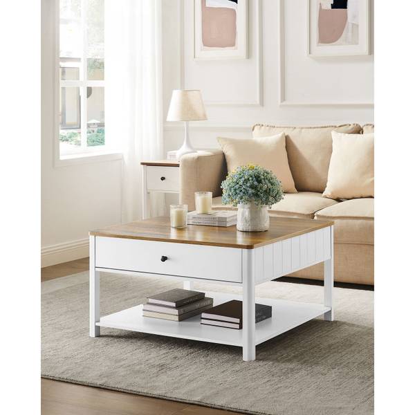 Couchtisch Bissau Weiß - Holzwerkstoff - 80 x 45 x 80 cm