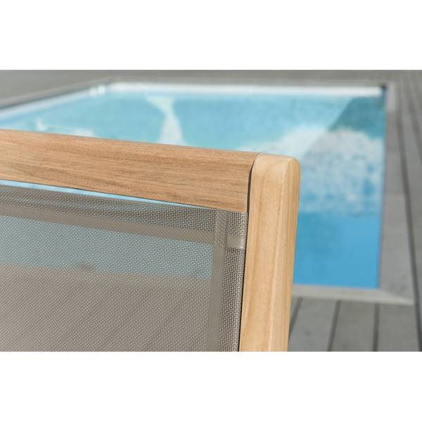 Lot de 2 fauteuils de jardin en teck Marron - Teck - 52 x 89 x 55 cm