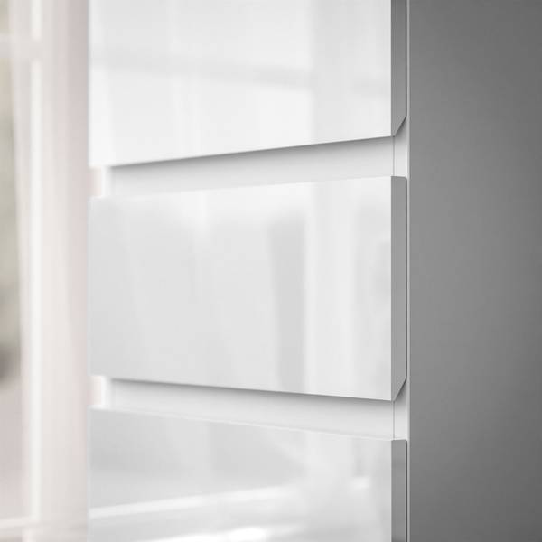 Schminktisch AURORA DOUBLE Gold - Weiß - Holzwerkstoff - 110 x 79 x 55 cm