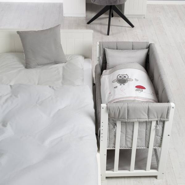 Lit de Chambre 4 en 1 Adam & Eule Rouge - Blanc - Bois manufacturé - 76 x 75 x 95 cm