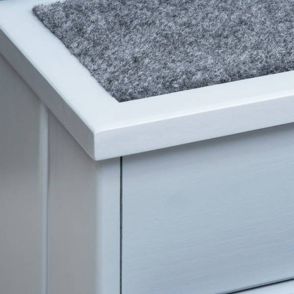 Haustiertreppe BB7089 Grau - Massivholz - 15 x 58 x 48 cm