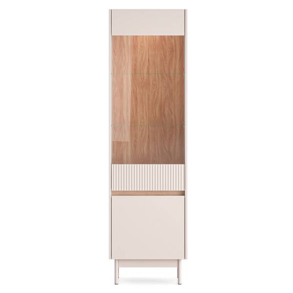 Vitrine DUNEA Gris - Mélamine - 55 x 193 x 40 cm