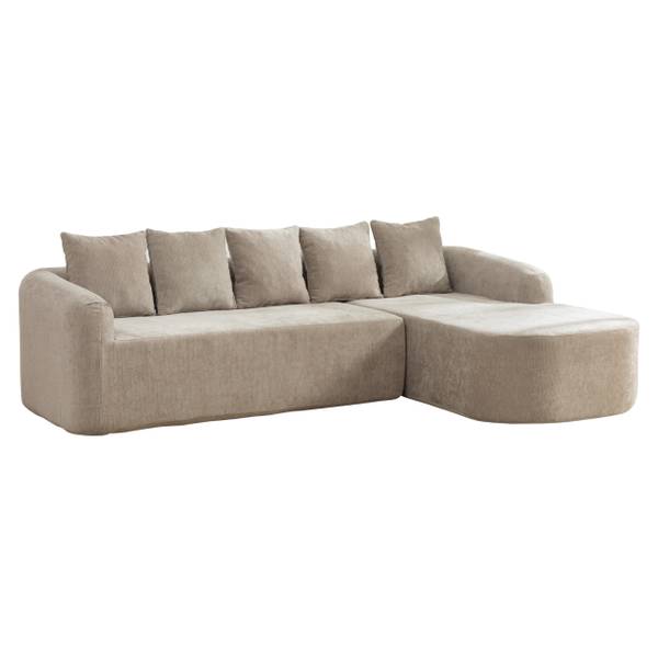 Ecksofa Min-Tru-Art Grau - Textil - 270 x 81 x 172 cm