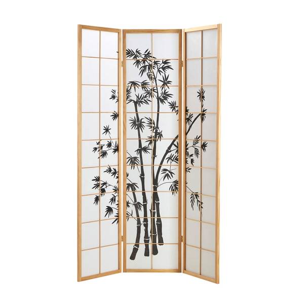 Paravent 311 Noir - Marron - Largeur : 132 cm