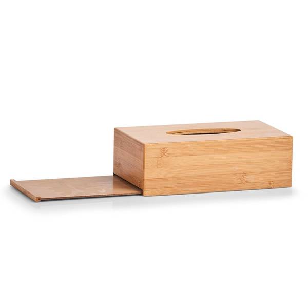 Kosmetiktücher-Box, Bambus Braun - Bambus - 16 x 9 x 28 cm