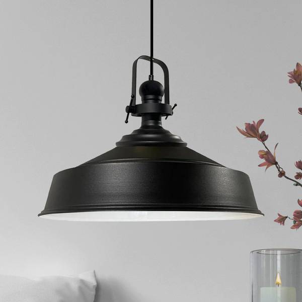 Pendelleuchte Belora Schwarz - Metall - 40 x 33 x 40 cm