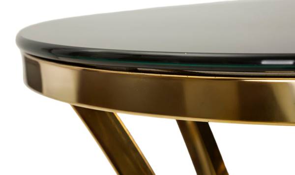 Beistelltisch Shanty Gold - Metall - 40 x 81 x 40 cm
