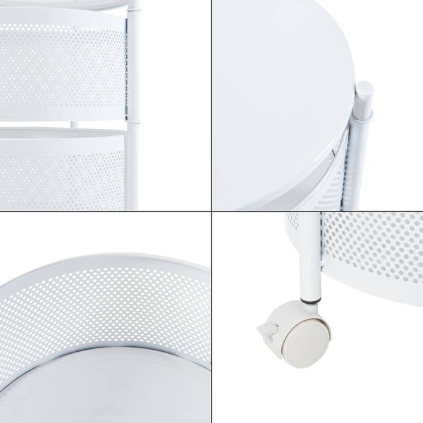 Rollwagen Steigen Weiß - Höhe: 90 cm