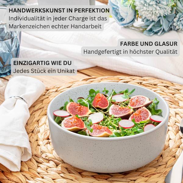 Schalen Leeds - 6er Set Weiß