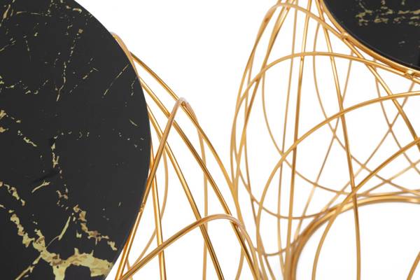 Beistelltisch Ball 2er Set Gold - Metall - 56 x 56 x 68 cm