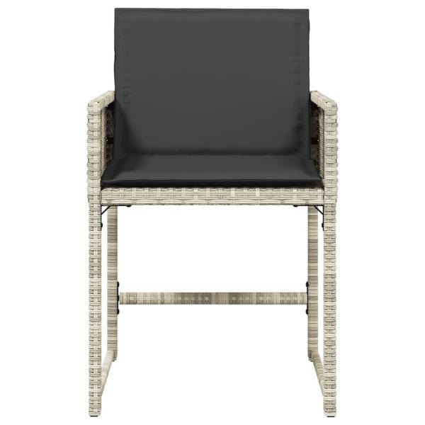 Tuinstoel 3032900 Set van 4 grijs - staal - 50 x 79 x 54 cm