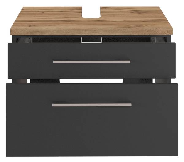 Unterbecken-Set Davos 120cm Grau - Holzwerkstoff - 120 x 180 x 47 cm