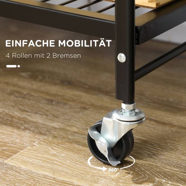 Rollwagen 850-240V00BN Braun - Holzwerkstoff - 35 x 85 x 68 cm