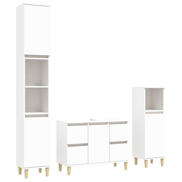 Badmöbel 3029318 3-teilig Weiß