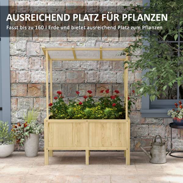 Hochbeet 845-987V00ND Braun - Massivholz - 60 x 152 x 110 cm
