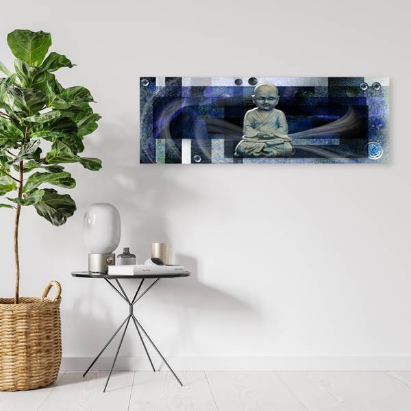 Wandbild buddha 90 x 30 cm
