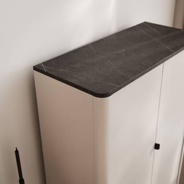 Kleiderschrank NAVANI Beige - Steingrau