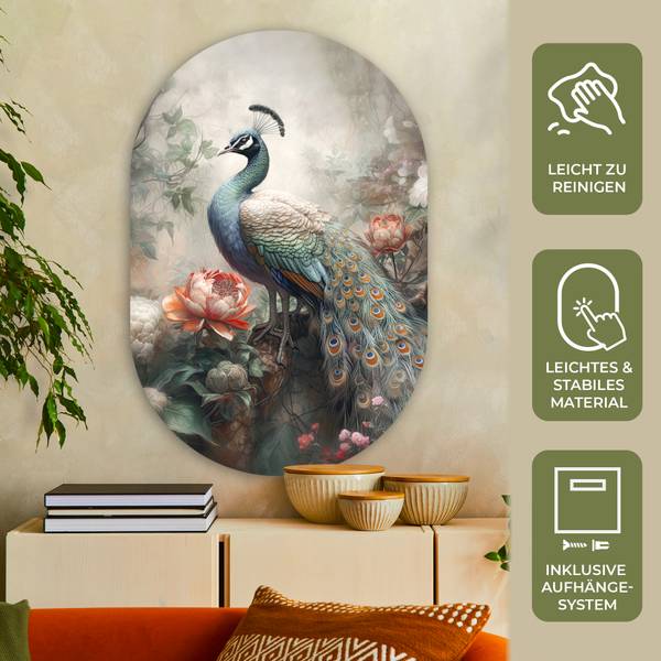 BILD Pfau 80 x 120 cm