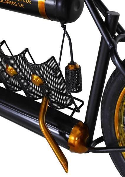 Bartisch CRUISER SLOW RIDE Schwarz - Gold - Metall - Holz teilmassiv - 44 x 83 x 187 cm