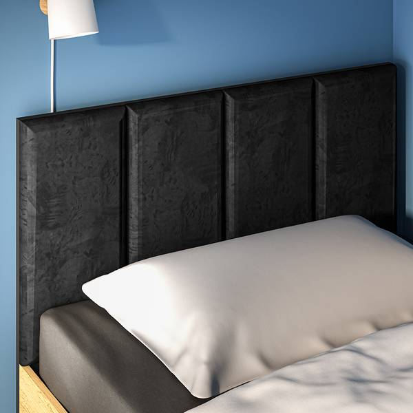 Bettgestell CASPER-131-10 Schwarz - Holzwerkstoff - 90 x 94 x 207 cm