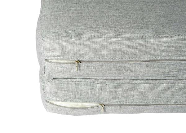 Lounge-Gartenliege J66 Grau - Metall - Textil - 205 x 208 x 190 cm
