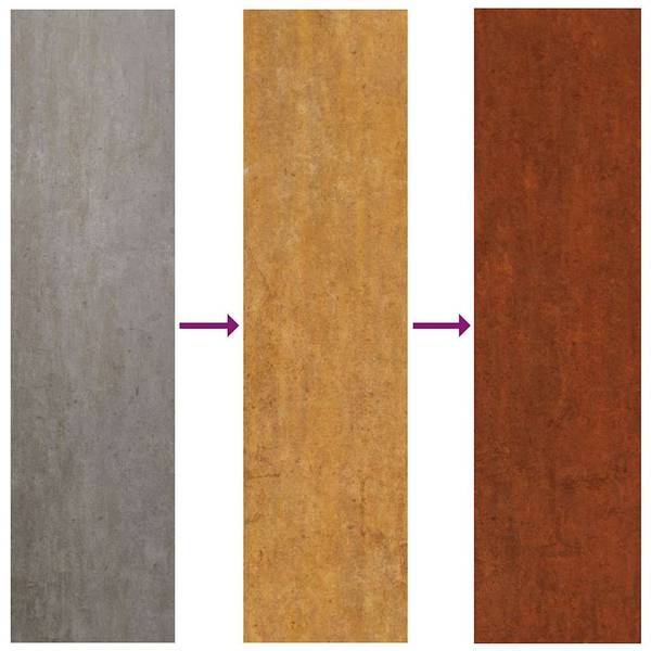 Garten Wanddekoration 824496 Braun - Stahl - 55 x 1 x 105 cm