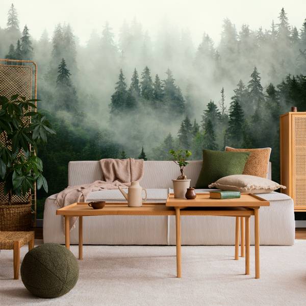 Fototapete Wald Nebel Bäume Natur 200 x 140 x 140 cm