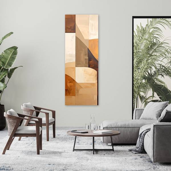 Canvas schilderij Abstracte vormen 40 x 120 cm
