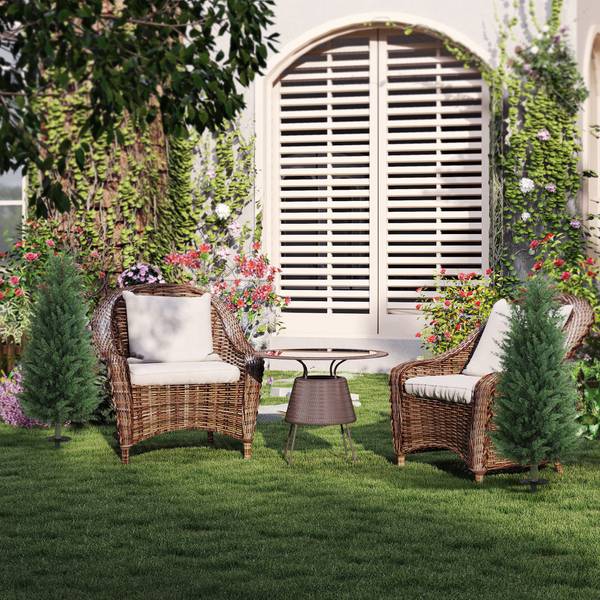 künstliche Zypresse 83C-005V00GN Grün - Kunststoff - 33 x 100 x 33 cm