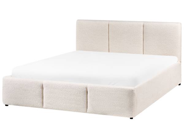 Lit double BOUSSE Blanc - Largeur de la surface de couchage : 140 cm
