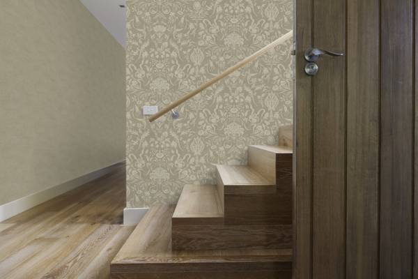 Vliestapete Majestätischer Damast Braun - Fleece - 53 x 1000 x 2 cm