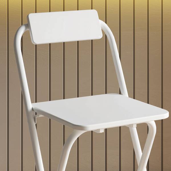 Barhocker 83A-242V00WT Weiß - Metall - 37 x 87 x 45 cm