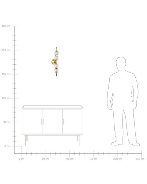 Wandlampen ARAS Gold - Glas - 10 x 60 x 10 cm