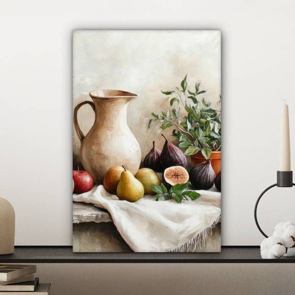 LEINWANDBILD Obst Braun - Baumwollstoff - 20 x 30 x 2 cm