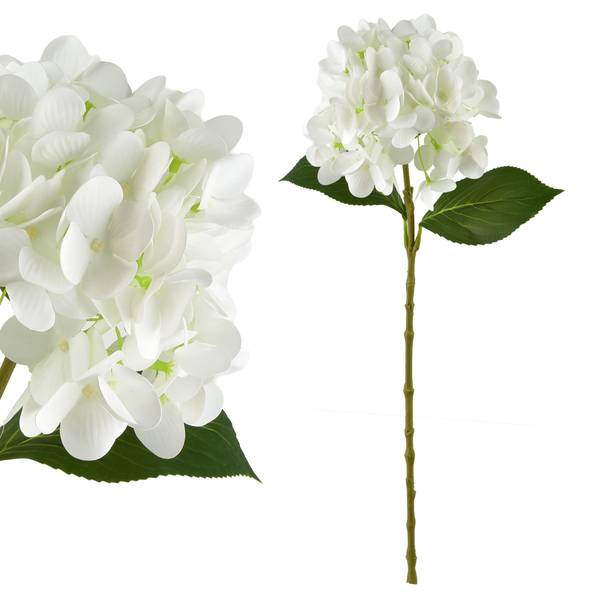 Kunstblume VIRIDIS Weiß - Kunststoff - 15 x 60 x 60 cm