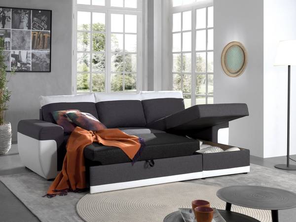 Canapé d'Angle réversible MILAN Blanc