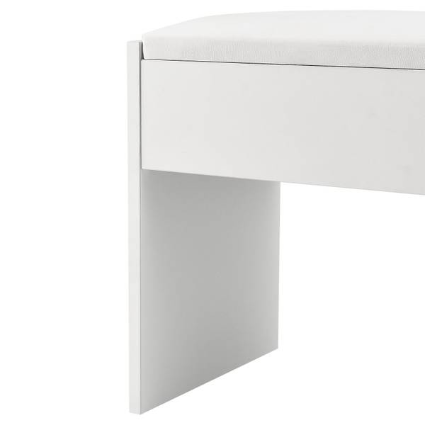 Schminktisch Hocker Melly Weiß - Holzwerkstoff - 40 x 43 x 30 cm