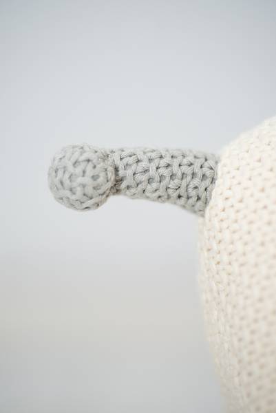 Schaukeltier Pferd Weiß - Baumwollstoff - 18 x 42 x 38 cm