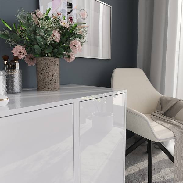 Sideboard Sherry 57722 wit - plaatmateriaal op houtbasis - 81 x 76 x 50 cm