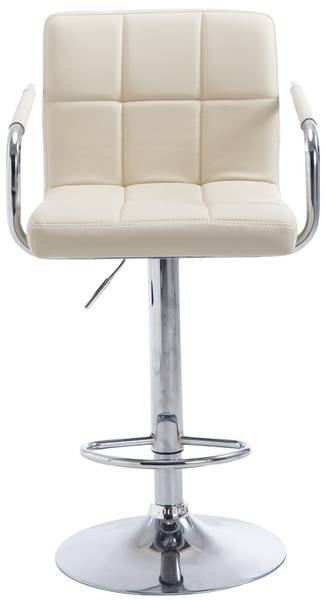 Barhocker Lucy V2 Cremeweiß - Silber