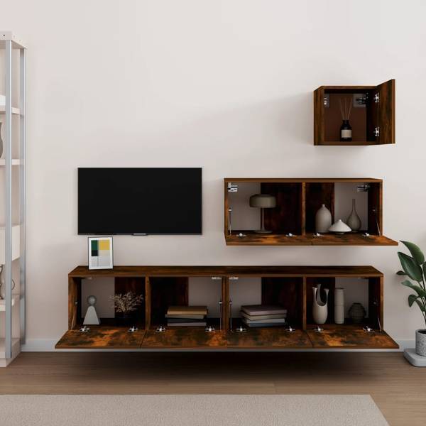TV-Schrank 3014788-1 (4-teilig) Raucheiche Dekor