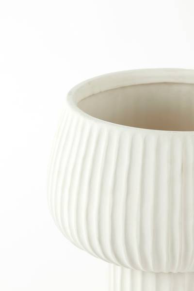 Vase FEYA Weiß - Keramik - 28 x 36 x 28 cm